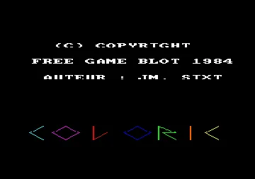 Coloric (F) (1984) screen shot title